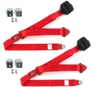 Ford 1935 - 1940 Standard 3PT Red Retractable Bucket Seat Belt Kit W/ Bracketry New. Price: $259.50.