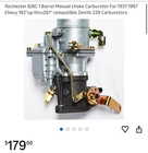 New Barrel Carburetor 37-67 Replace For Rochester Bc 1V 216 C.i. Up Thr. Price: $169.00.