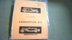Afla Carburetor Kit For Carter Updraft (brass Bowl) See Description New. Price: $65.00.