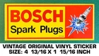 Bosch Spark Plugs - Vintage Original Vinyl Decal Sticker Automotive Racing Used. Price: $6.35.