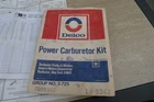 Delco Power Carburetor Kit, 9342, Rochester DUALJET,79-80 Gm, 2MC.M2MC,ETC New. Price: $29.99.