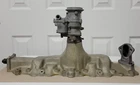 1939-1953 Ford Aluminum Manifold, Carburetor & Fuel Pump Stand Modified Assembly Used. Price: $79.50.