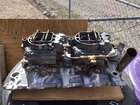 56 Corvette 2X4 1ST Aluminum Intake Manifold & Carter Carbs Alloriginal Numbers Used. Price: $1795.95.