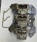 Edelbrock 6PAK Intake Manifold With Three Holley 2-BARREL Carbs Complete Set Up Used. Price: $5500.00.